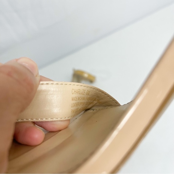 Saks 5th Avenue Charlize Strappy Nude Heels Size 6 - Picture 8 of 11